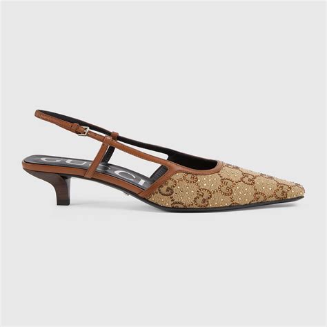 gucci scarpe alte nude|gucci slingback shoes for women.